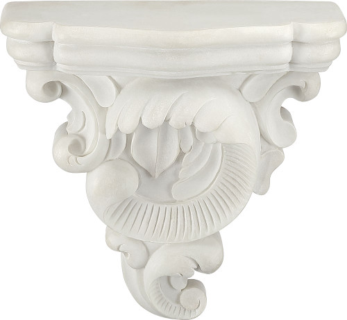 Currey & Company 1200-1155 Acanthus Antique Off-White Wall Shelf 