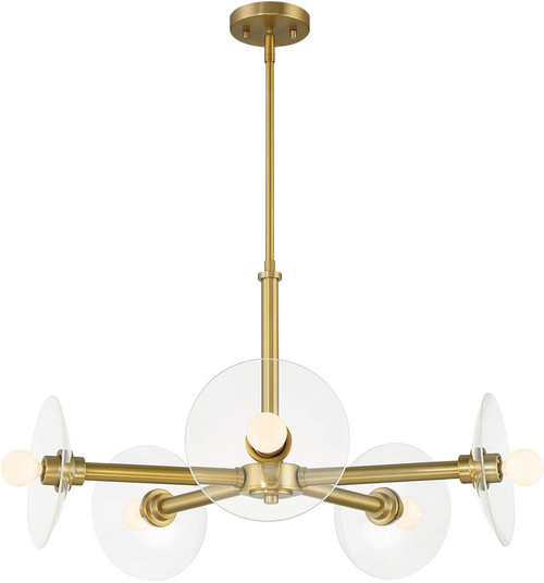 Designers Fountain D294C-5CH-BG Litto Contemporary Brushed Gold Chandelier Lamp 