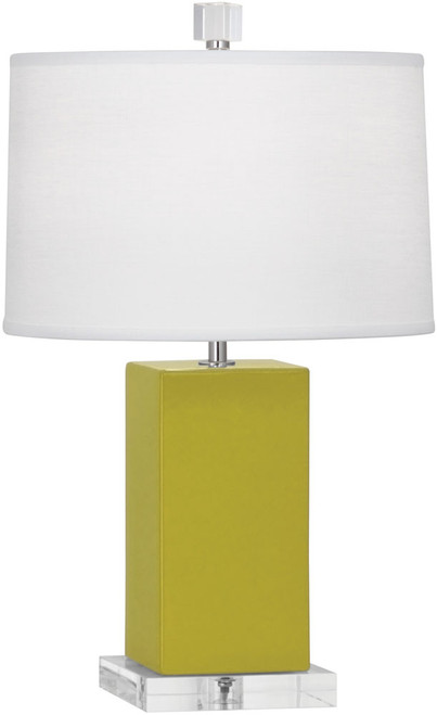 Robert Abbey CI990 Harvey Contemporary Citron Glazed Ceramic Table Lamp 