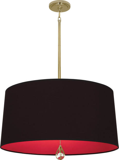 Robert Abbey BN339 Custis Contemporary Modern Brass Drum Hanging Pendant Lighting 