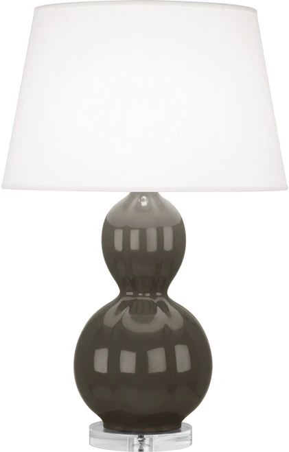 Robert Abbey CG997 Randolph Modern Gray Taupe Glazed Ceramic Table Lamp Lighting 