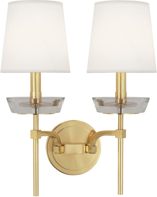 Robert Abbey 609C Cristallo Contemporary Modern Brass 15" Wall Lighting Sconce 