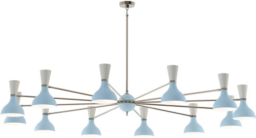 Robert Abbey BB13LY Clare Contemporary Polished Nickel Hanging Chandelier 