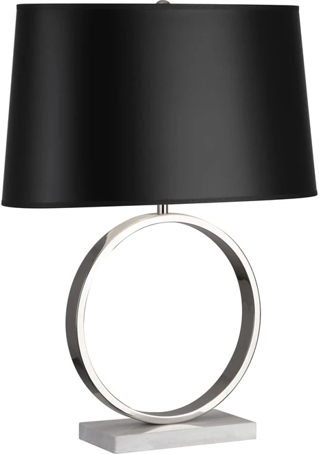 Robert Abbey 2791B Logan Modern Polished Nickel Table Top Lamp 