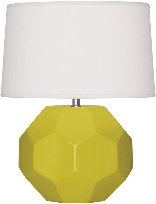 Robert Abbey CI02 Franklin Modern Citron Glazed Ceramic Table Light 