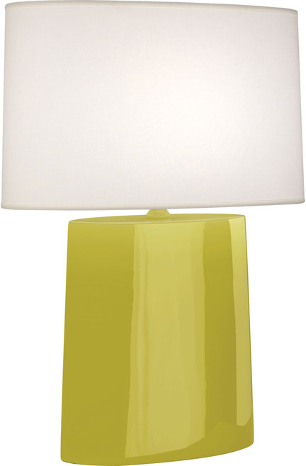 Robert Abbey CI03 Victor Modern Citron Glazed Ceramic Table Lamp Lighting 
