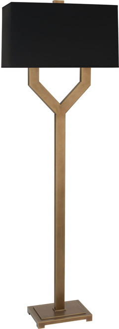 Robert Abbey 821B Valerie Contemporary Vintage Brass Floor Lamp Lighting 