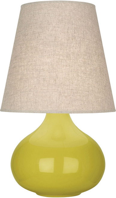 Robert Abbey CI91 June Contemporary Citron Glazed Ceramic Table Top Lamp 