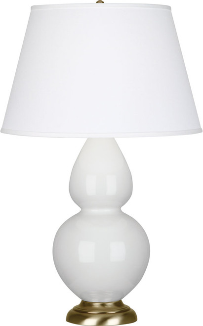 Robert Abbey DOUBLE-LILY-PEARL-TABLE-LAMP Double Gourd Modern Lily Glazed Ceramic Table Top Lamp 