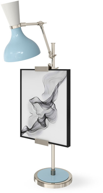 Robert Abbey BB15LY Clare Polished Nickel Table Easel Picture Lighting Fixture 
