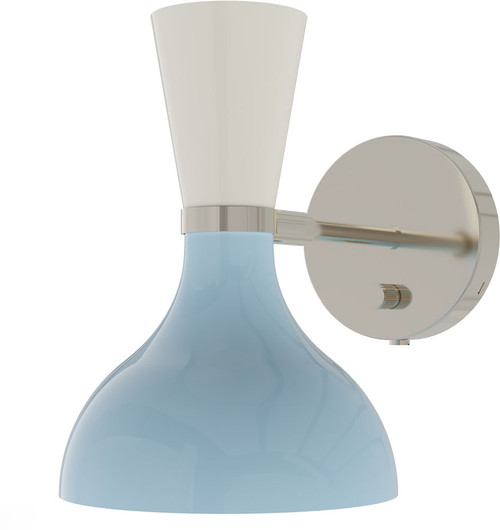 Robert Abbey BB06LY Clare Contemporary Polished Nickel Light Sconce 