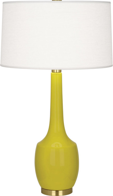 Robert Abbey CI701 Delilah Contemporary Citron Glazed Ceramic Table Top Lamp 