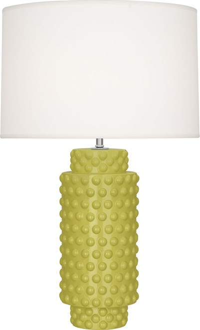 Robert Abbey CI800 Dolly Contemporary Citron Glazed Textured Ceramic Lighting Table Lamp 
