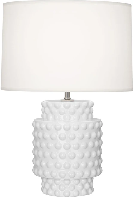 Robert Abbey DY801 Dolly Modern Daisy Glazed Textured Ceramic Table Top Lamp 