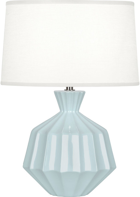 Robert Abbey BB989 Orion Modern Baby Blue Glazed Ceramic Lighting Table Lamp 