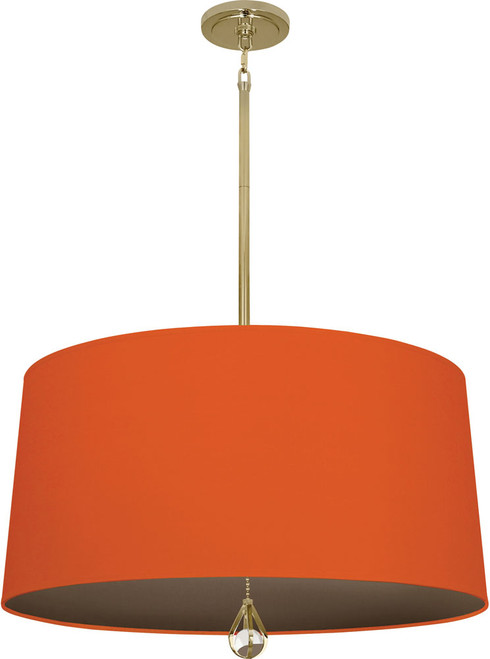 Robert Abbey BN337 Custis Modern Modern Brass Drum Pendant Light Fixture 