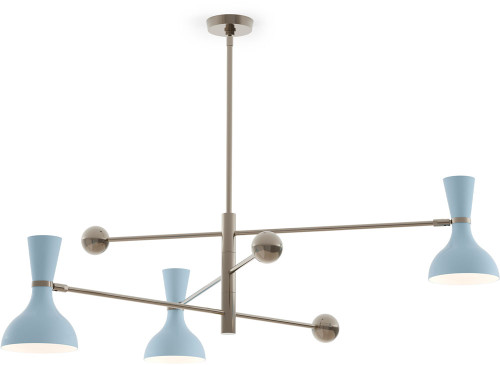 Robert Abbey BB11BB Clare Modern Polished Nickel Chandelier Lamp 