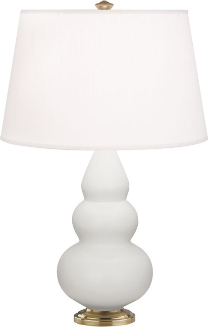 Robert Abbey MATTE-LILY-TRIPLE-PEARL-ACCENT-LAMP Triple Gourd Contemporary Matte Lily Glazed Ceramic Table Lighting 