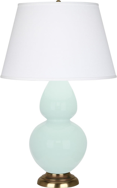 Robert Abbey DOUBLE-MINT-PEARL-TABLE-LAMP Double Gourd Contemporary Mint Glazed Ceramic Table Lamp Lighting 