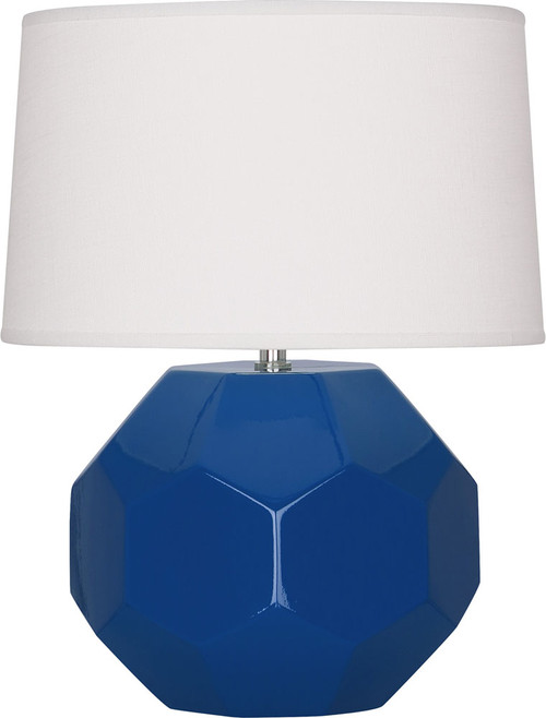 Robert Abbey CT01 Franklin Contemporary Cobalt Glazed Ceramic Table Light 