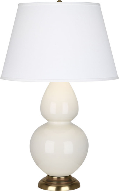 Robert Abbey DOUBLE-BONE-PEARL-TABLE-LAMP Double Gourd Contemporary Bone Glazed Ceramic Side Table Lamp 