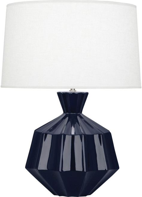 Robert Abbey MB999 Orion Contemporary Midnight Blue Glazed Ceramic Table Lighting 