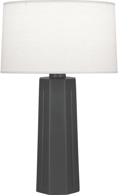 Robert Abbey MCR60 Mason Modern Matte Ash Glazed Ceramic Table Top Lamp 