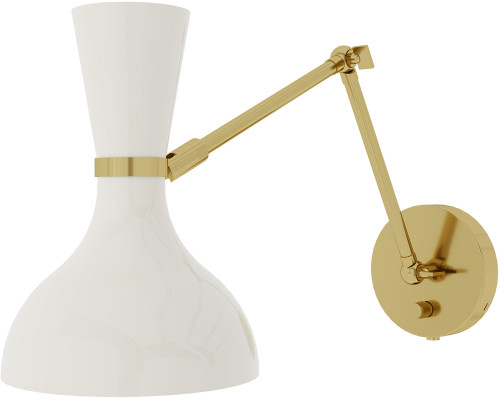 Robert Abbey LY18LY Clare Modern Modern Brass Swing Arm Wall Lamp 