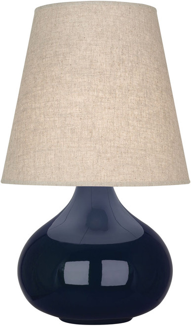 Robert Abbey MB91 June Contemporary Midnight Blue Glazed Ceramic Side Table Lamp 