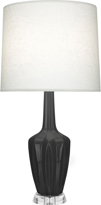 Robert Abbey EMMA-ASH-TABLE-LAMP Emma Modern Ash Glazed Ceramic Table Lamp 