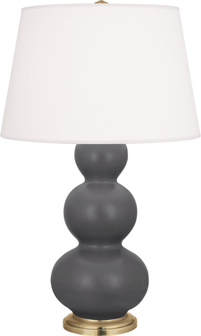 Robert Abbey MATTE-ASH-TRIPLE-PEARL-TABLE-LAMP Triple Gourd Modern Matte Ash Glazed Ceramic Table Light 