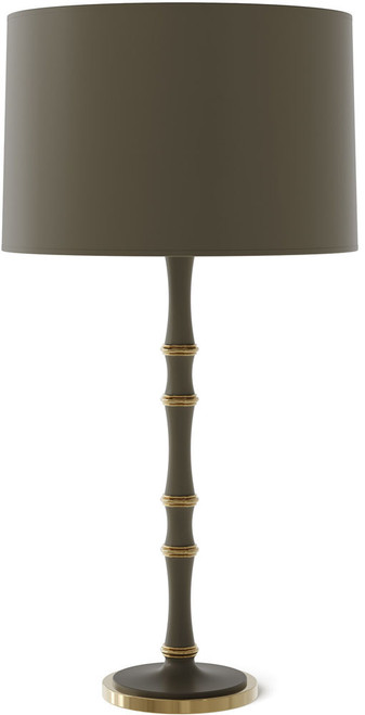 Robert Abbey KANE-MATTE-SMOKEY-TAUPE-STANDARD-TABLE-LAMP Kane Modern Matte Smokey Taupe Side Table Lamp 