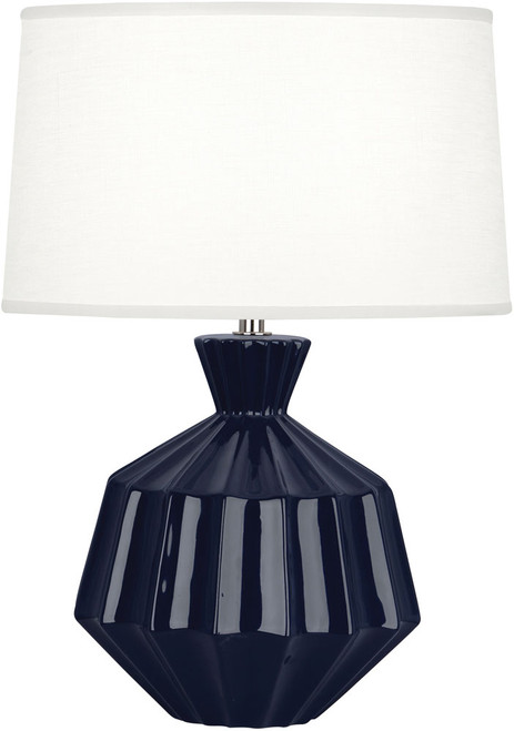 Robert Abbey MB989 Orion Modern Midnight Blue Glazed Ceramic Table Lamp 