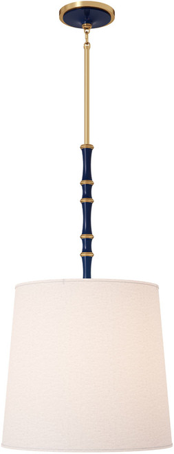Robert Abbey MB189 Kane Contemporary Midnight Blue Drum Pendant Hanging Light 