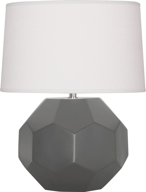 Robert Abbey MCR01 Franklin Contemporary Matte Ash Glazed Ceramic Table Lamp Lighting 