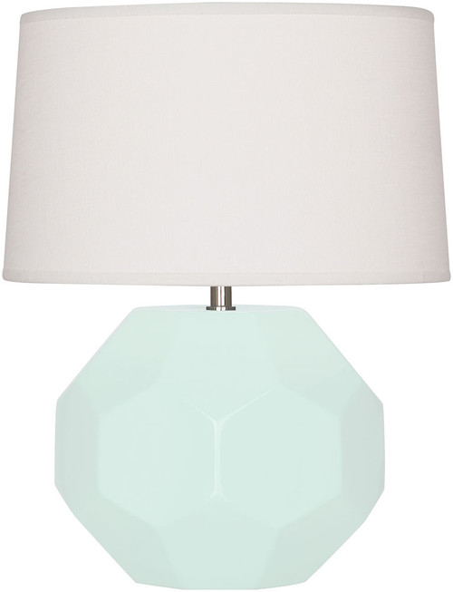 Robert Abbey MN02 Franklin Contemporary Mint Glazed Ceramic Table Lamp Lighting 