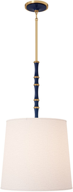 Robert Abbey MB189MMB Kane Contemporary Midnight Blue Drum Pendant Light 