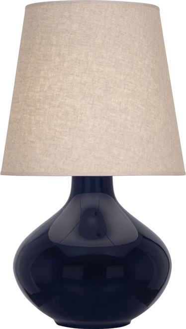 Robert Abbey MB991 June Modern Midnight Blue Glazed Ceramic Table Top Lamp 