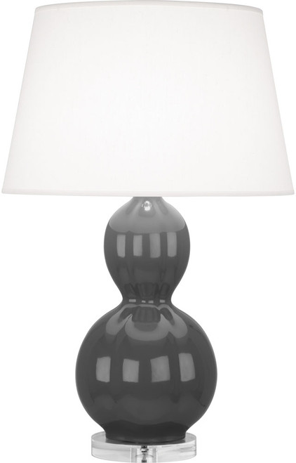 Robert Abbey LB997 Randolph Contemporary Dark Gray Glazed Ceramic Table Lamp Lighting 