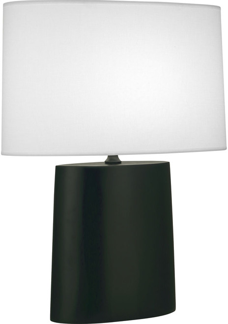 Robert Abbey MOS03 Victor Contemporary Matte Obsidian Glazed Ceramic Table Lamp 