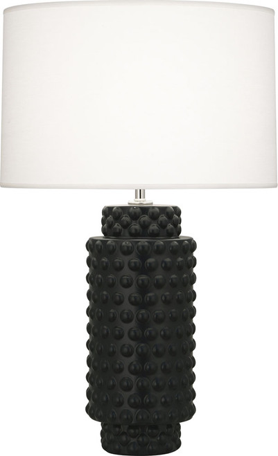 Robert Abbey MOS08 Dolly Modern Matte Obsidian Glazed Textured Ceramic Table Lamp Lighting 