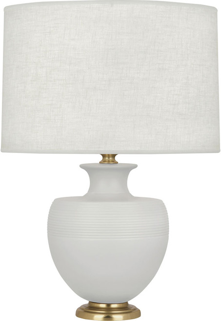 Robert Abbey MATTE-DOVE-ATLAS-TABLE-LAMP Atlas Modern Matte Dove Glazed Ceramic Table Lamp 