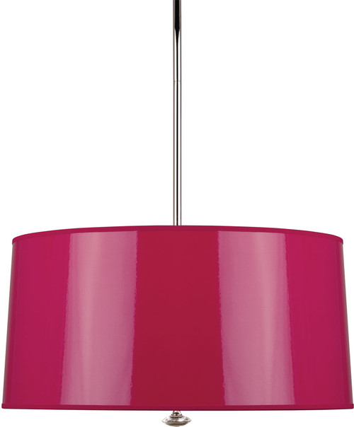Robert Abbey F808 Penelope Modern Polished Nickel Drum Hanging Light Fixture 