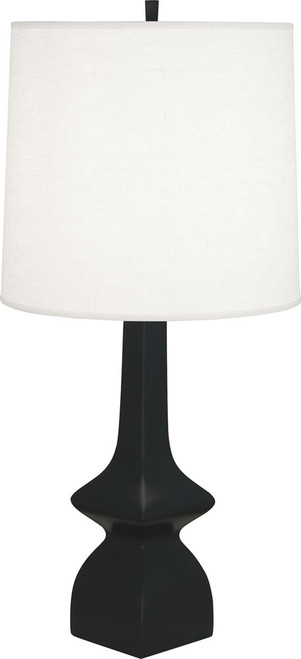 Robert Abbey MOS10 Jasmine Modern Matte Obsidian Glazed Ceramic Side Table Lamp 