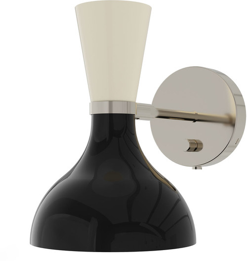 Robert Abbey OS06BN Clare Modern Polished Nickel Wall Sconce 