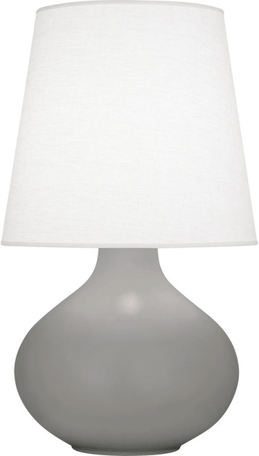 Robert Abbey MST99 June Modern Matte Smokey Taupe Glazed Ceramic Table Lamp Lighting 