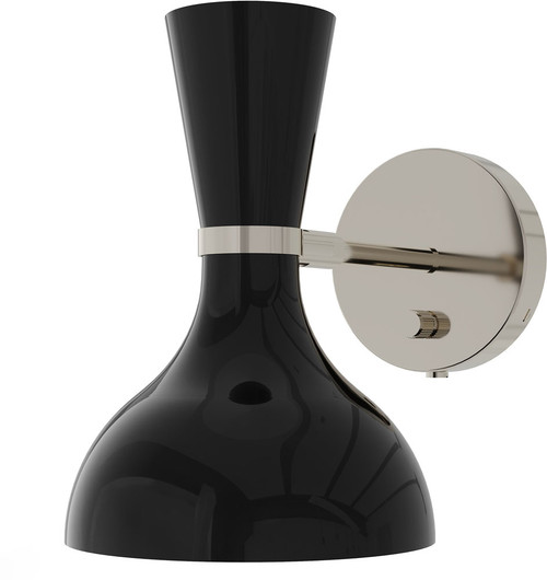Robert Abbey OS06OS Clare Contemporary Polished Nickel Wall Sconce 
