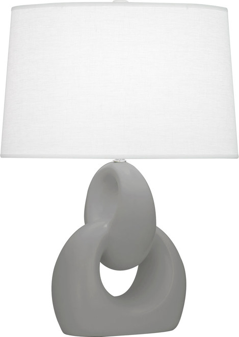Robert Abbey MST81 Fusion Modern Matte Smokey Taupe Glazed Ceramic Table Light 