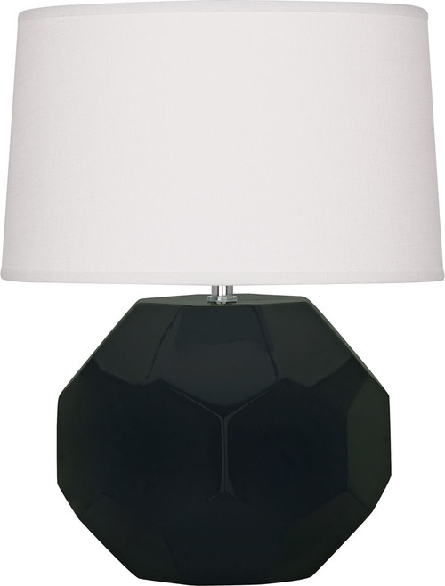 Robert Abbey OS01 Franklin Contemporary Obsidian Glazed Ceramic Table Lighting 