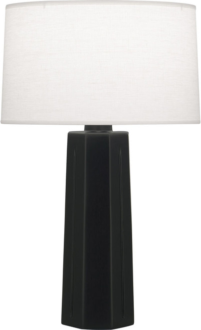 Robert Abbey MOS60 Mason Modern Matte Obsidian Glazed Ceramic Table Lighting 